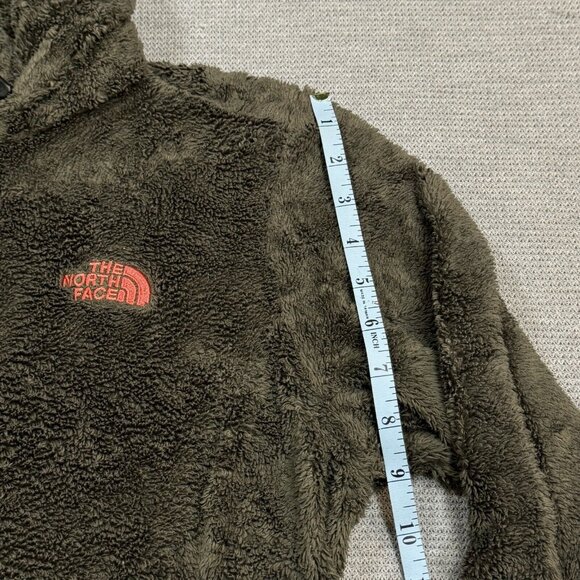 The North Face Womens Olive Green Full Zip Jacket Long Sleeve Fleece Mock Size M - Picture 14 of 16